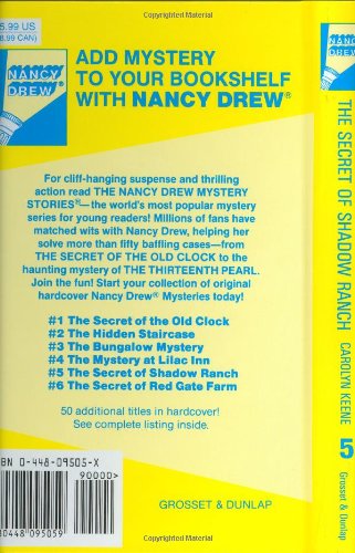 Nancy Drew Mystery Stories (5)- The Secret of shadow ranch