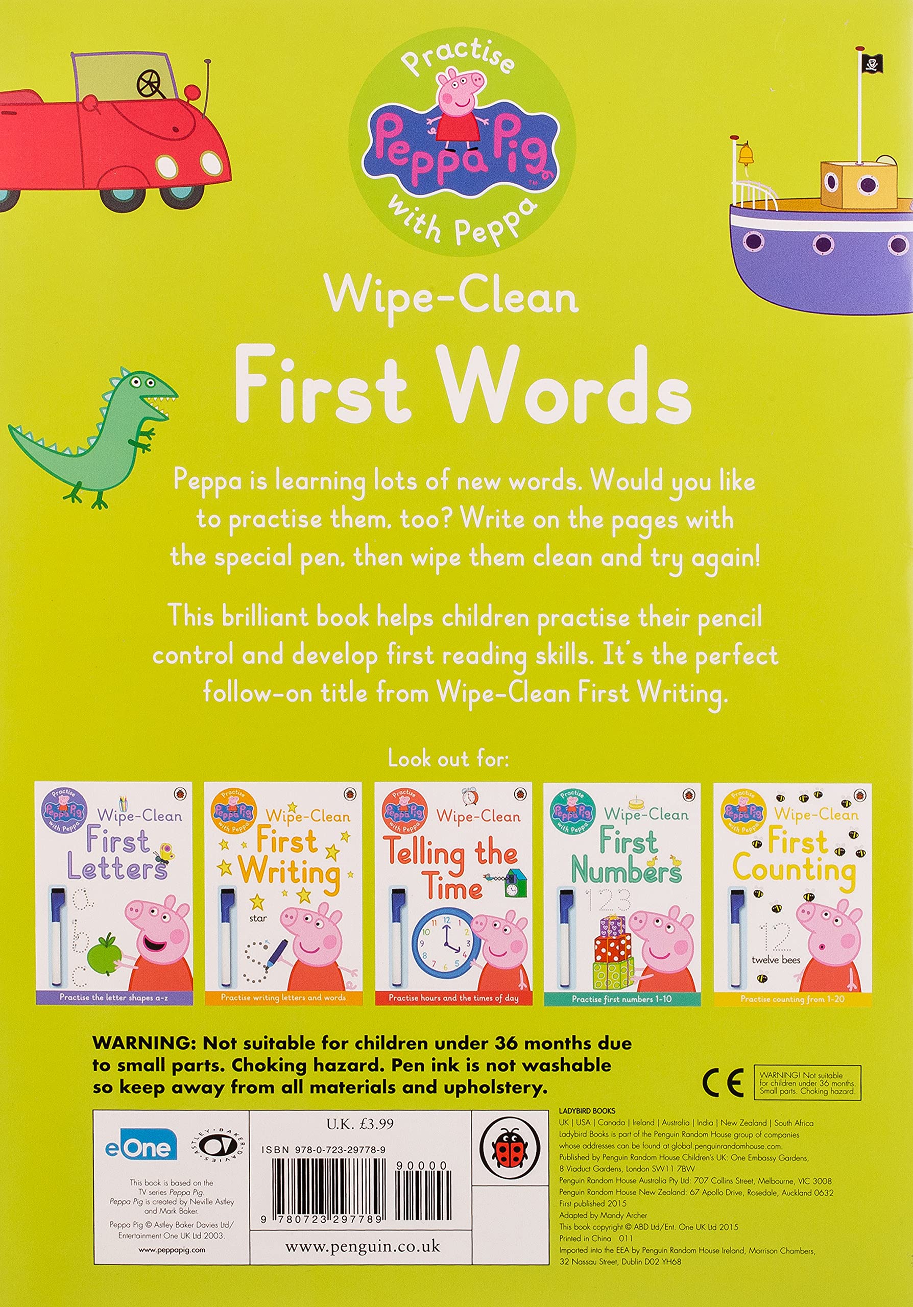 Wipe Clean First Words Practise with Peppa